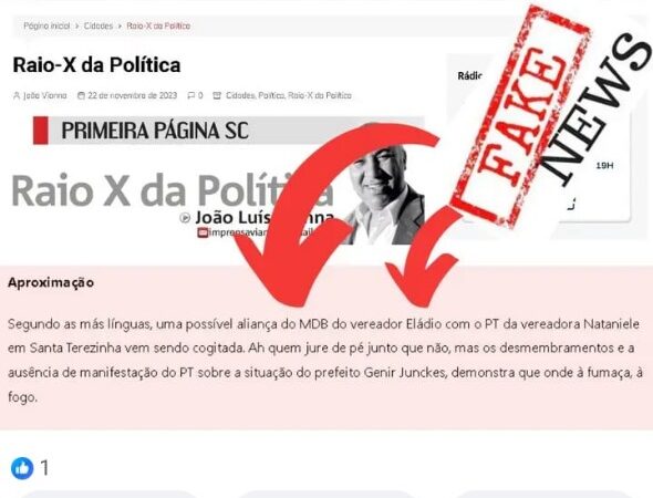 Fake News não mas PT de Santa Terezinha em cima do muro sim