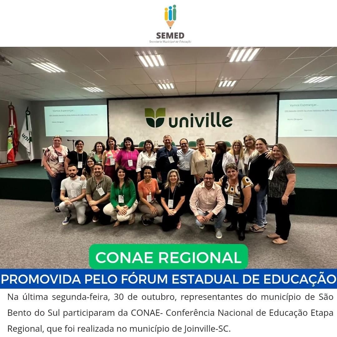 ✅️ CONAE REGIONAL aconteceu em Joinville.