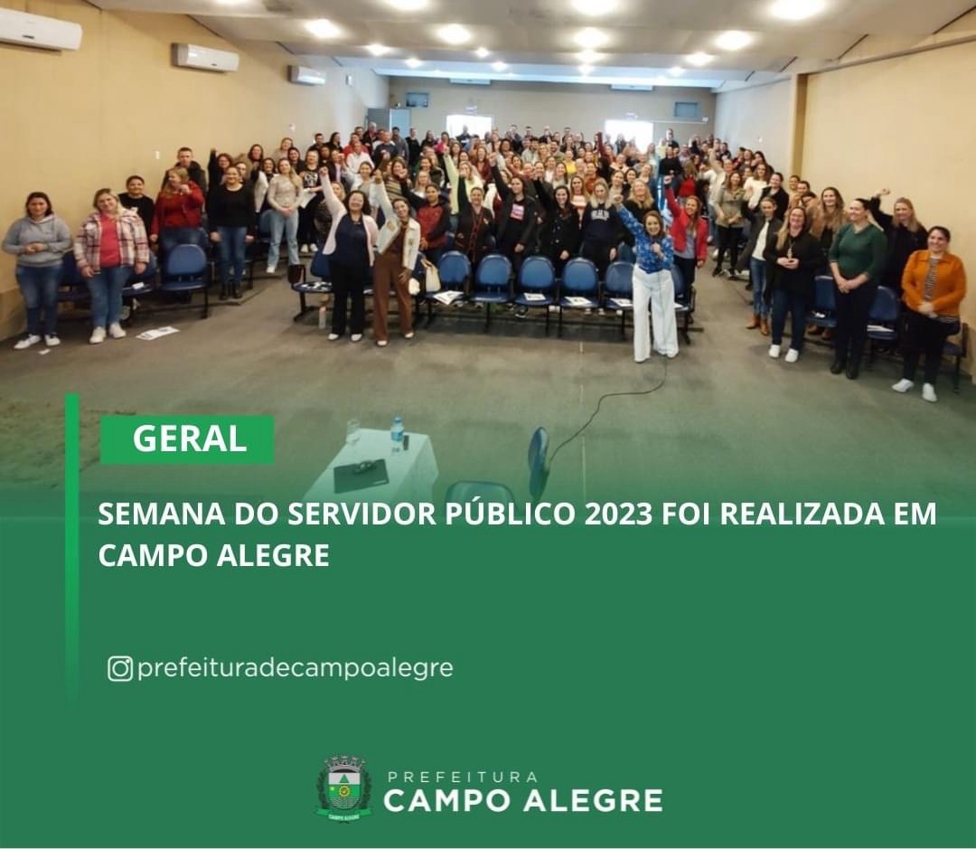 SEMANA DO SERVIDOR PÚBLICO 2023 FOI REALIZADA EM CAMPO ALEGRE