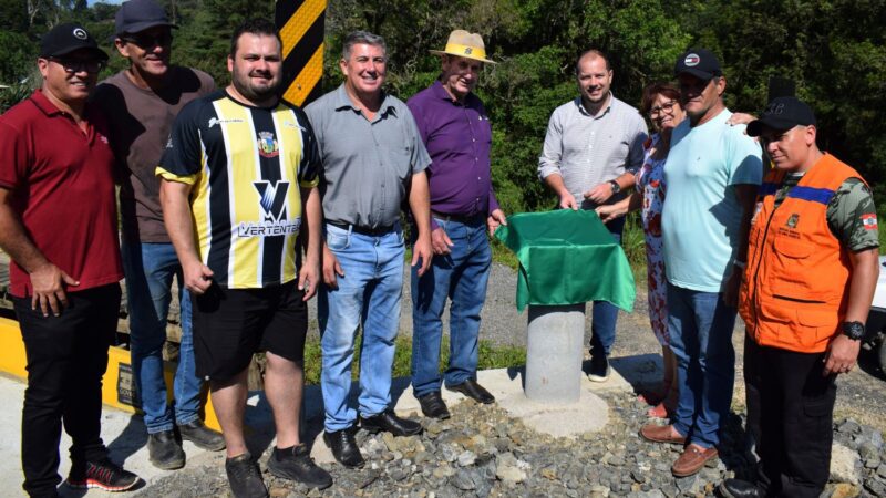 INAUGURAÇÃO DA PONTE SOBRE DO RIO NEGRO NA DIVISA DE CAMPO ALEGRE COM TIJUCAS DO SUL