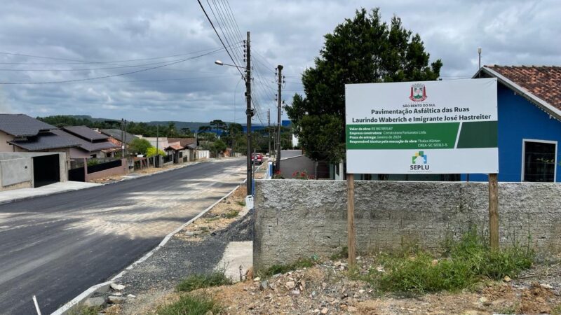 Duas vias do bairro Alpino recebem pavimentação