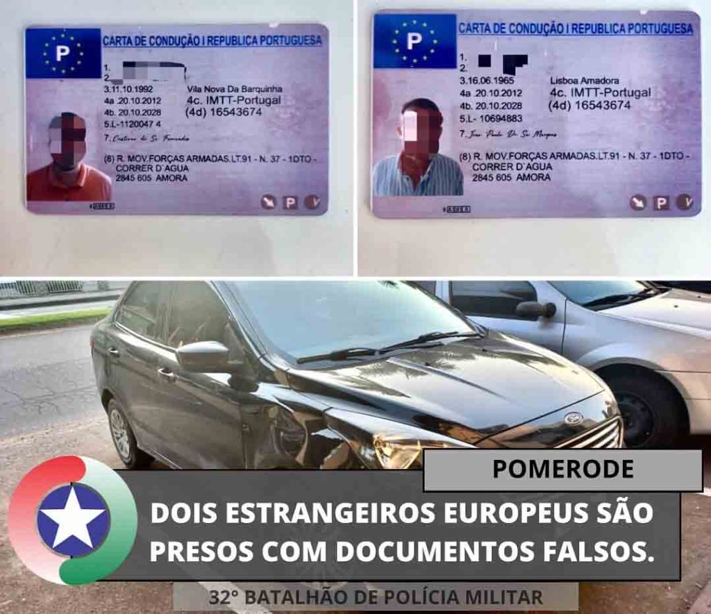 Pai e filho portugueses são presos por falsificação de habilitação em Pomerode