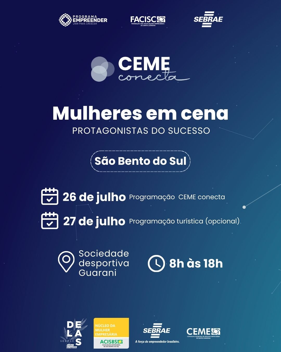 CEME Conecta: evento exclusivo para mulheres nesta sexta-feira (26)