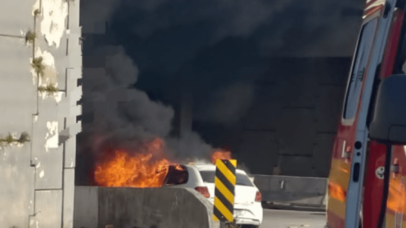 Carro com GNV explode e mobiliza bombeiros em Florianópolis