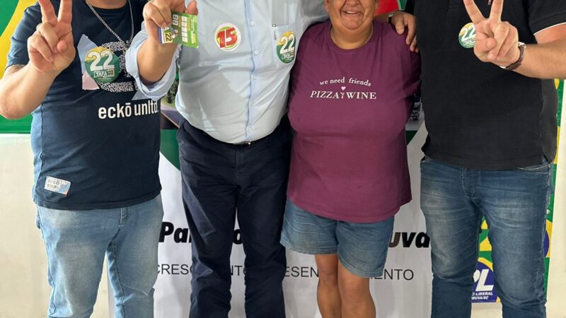 Deputado Antidio Lunelli Visita Papanduva e Manifesta Apoio às Candidaturas de Tafarel Schons e Cleitinho Martins