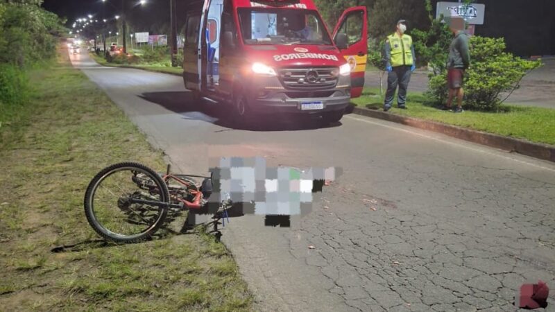 Acidente de trânsito em São Bento do Sul deixa ciclista morto