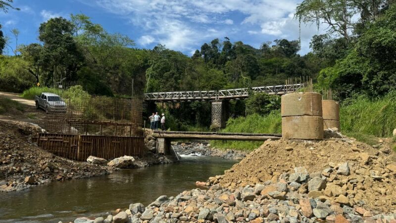 Ponte do Gamelão em obras intensas