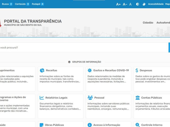 São Bento do Sul é a cidade mais transparente do estado