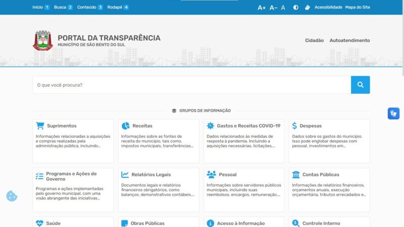 São Bento do Sul é a cidade mais transparente do estado