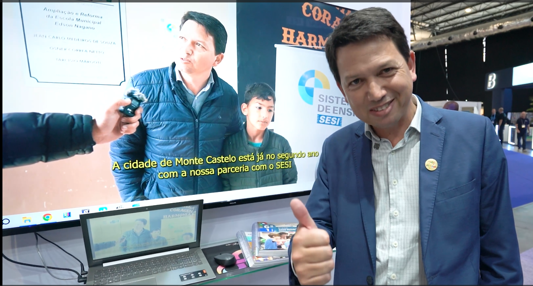 Monte Castelo Brilha no COMAC 2024:O sistema de ensino do SESI, implementado na Escola Edson Nagano, foi apresentado como exemplo de sucesso para todos os prefeitos do estado